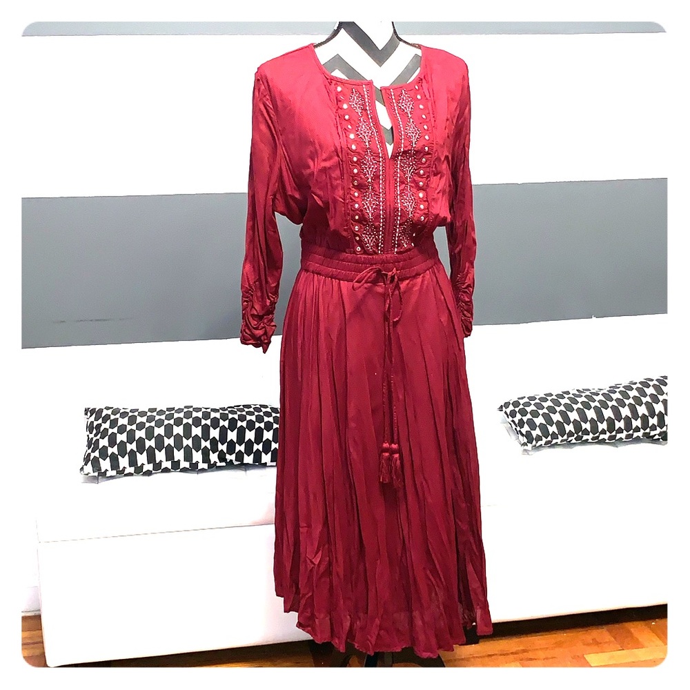 LaneBryant burgundy dress size 18 plus size